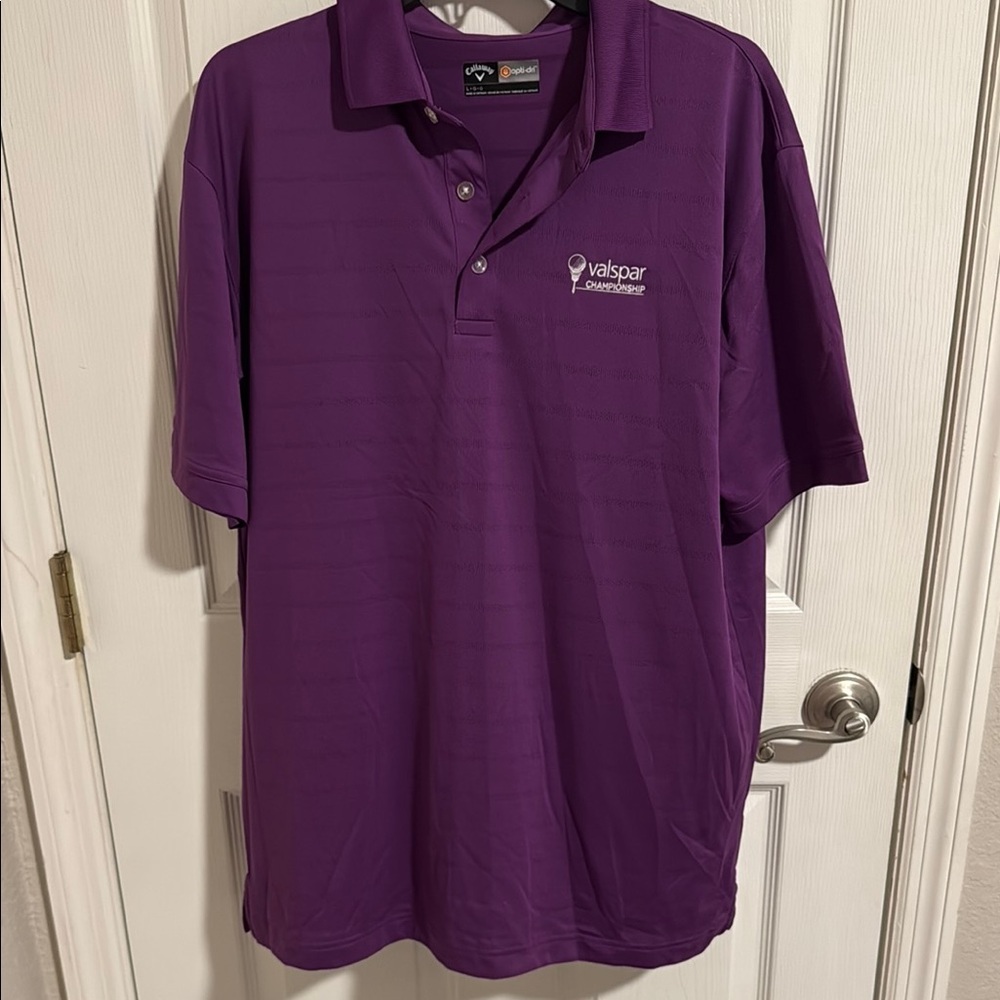 Callaway Purple Valspar Logo Golf Polo